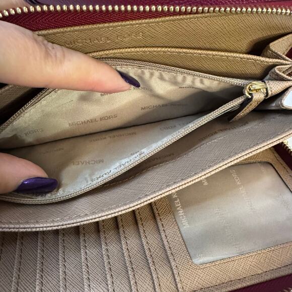 Michael Kors Mercer Gallery Large Leather Satchel & Jet Set Large Wallet EUC - Picture 14 of 16